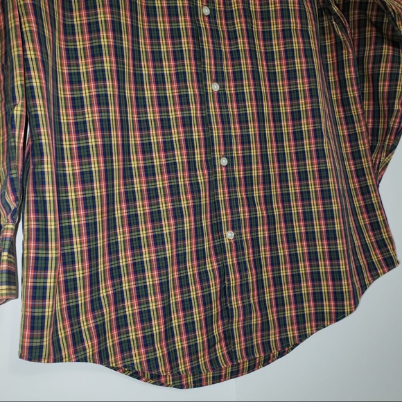 Lands'end Double Tattersall Check Button DownShirt - Picture 2 of 8